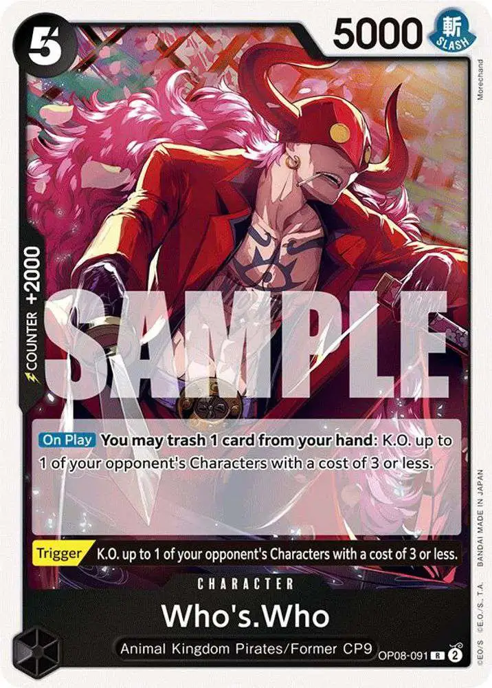 One Piece Trading Card Game Two Legends Rare Whos.Who OP08-091