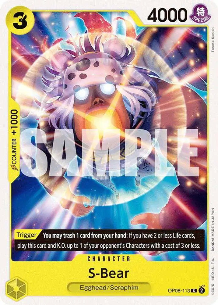 One Piece Trading Card Game Two Legends Common S-Bear OP08-113