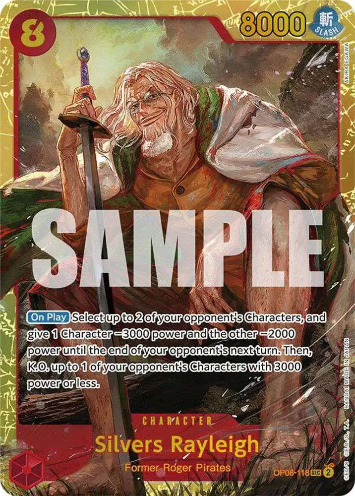 美品 レイリー コミックパラレル　OP08-118 Silvers Rayleigh OP08-118 SEC Manga Comic Parallel ONE PIECE