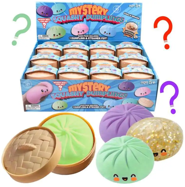 Squashy Dumplings Giant Dumpling with Steamer Squeeze Toy Mystery Pack [1 RANDOM Dumpling]