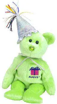 Beanie Babies Birthday Bears August the Birthday Bear Beanie Baby Plush [New Version]