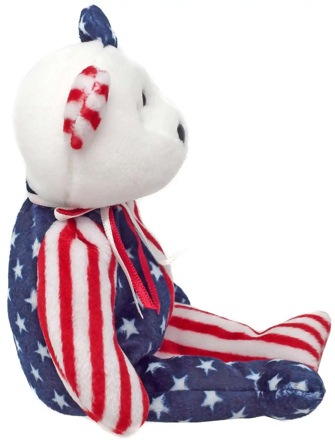 Beanie Babies Spangle the American Bear Beanie Buddy Plush No Hang Tag