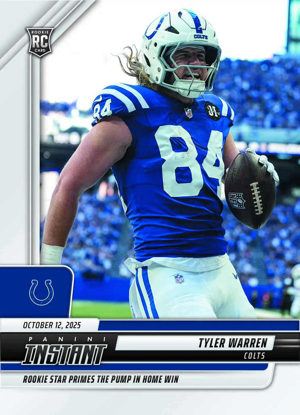 NFL Indianapolis Colts 2025 Instant Football Tyler Warren #140 [Rookie]