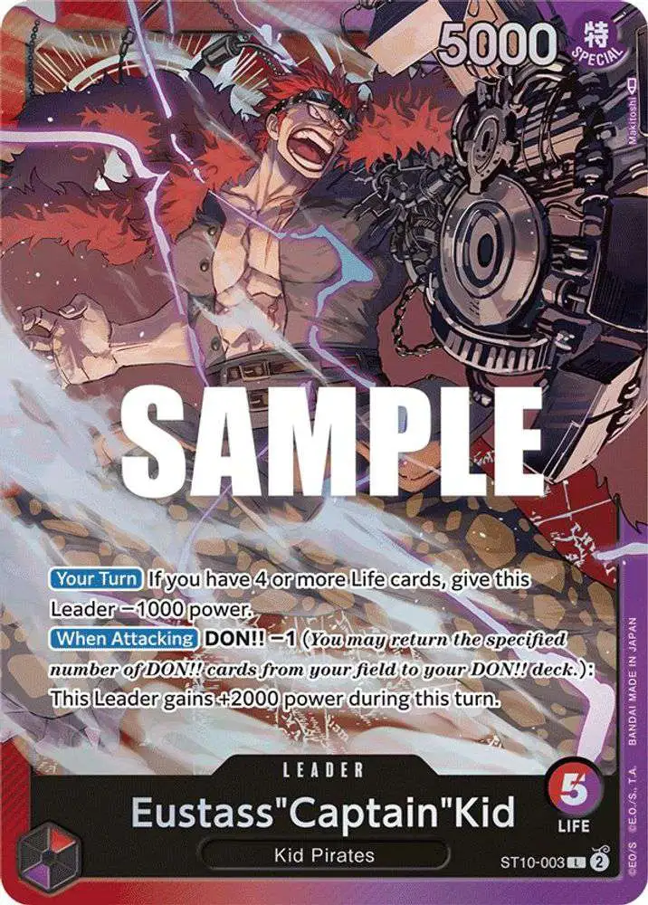 One Piece Trading Card Game Ultra Deck The Three Captains Single Card  Leader EustassCaptainKid ST10-003 - ToyWiz