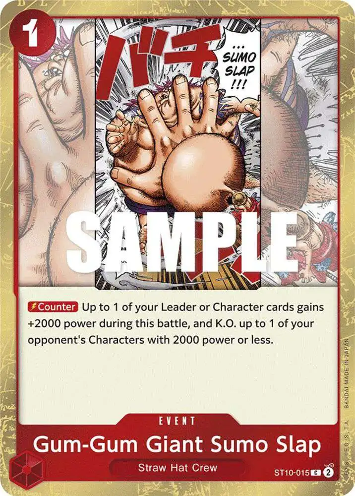One Piece Trading Card Game Ultra Deck The Three Captains Single Card Common Gum-Gum Giant Sumo Slap ST10-015 - ToyWiz One Piece Trading Card Game Ultra Deck The Three Captains Single Card Common Gum-Gum Giant Sumo Slap ST10-015 - ToyWiz