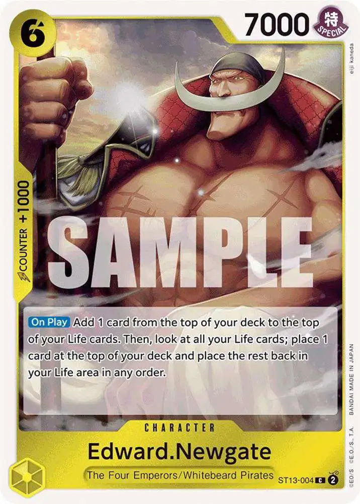 One Piece Trading Card Game Ultra Deck The Three Brothers Single Card  Common Edward.Newgate ST13-004 - ToyWiz