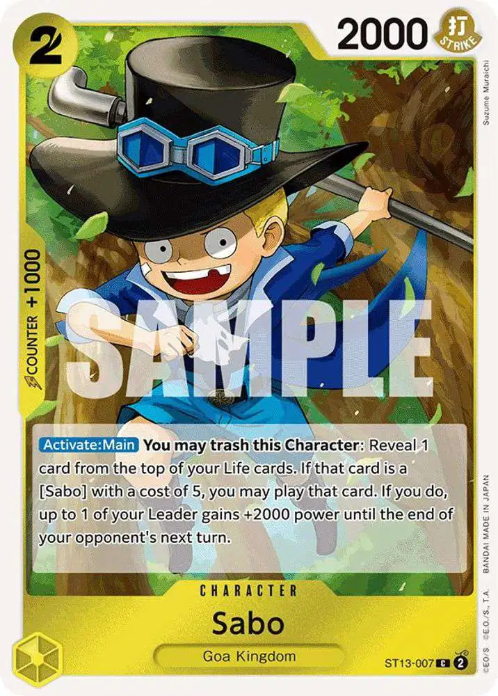 One Piece Trading Card Game Ultra Deck: The Three Brothers Common Sabo  ST13-007