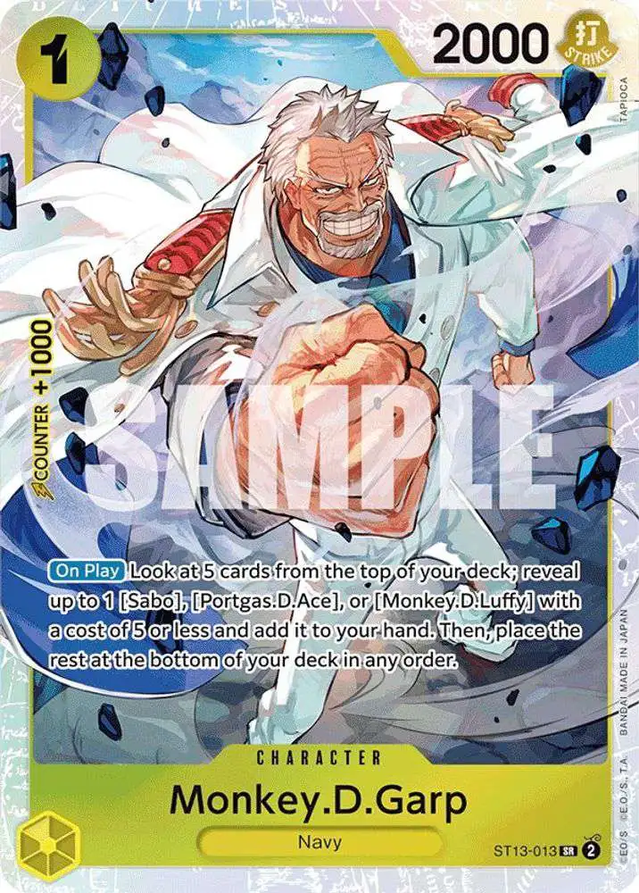 One Piece Trading Card Game Ultra Deck The Three Brothers Single Card Super  Rare Monkey.D.Garp ST13-013 - ToyWiz