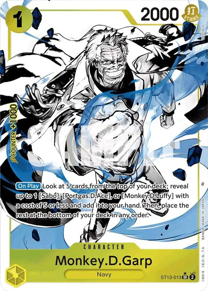 One Piece Trading Card Game Ultra Deck The Three Brothers Single Card Super  Rare Monkey.D.Garp ST13-013 Parallel - ToyWiz