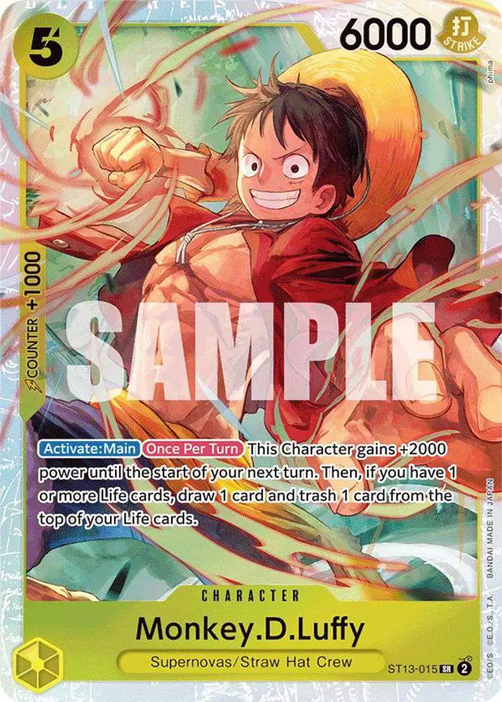 One Piece Trading Card Game Ultra Deck: The Three Brothers Super Rare Monkey.D.Luffy ST13-015