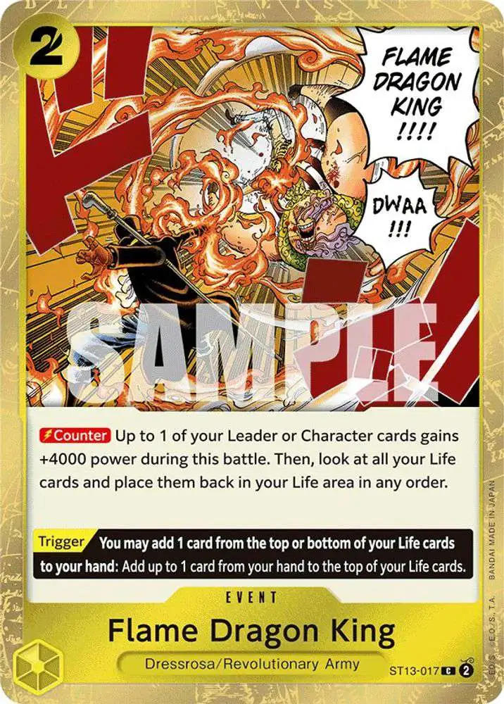 One Piece Trading Card Game Ultra Deck: The Three Brothers Common Flame Dragon King ST13-017