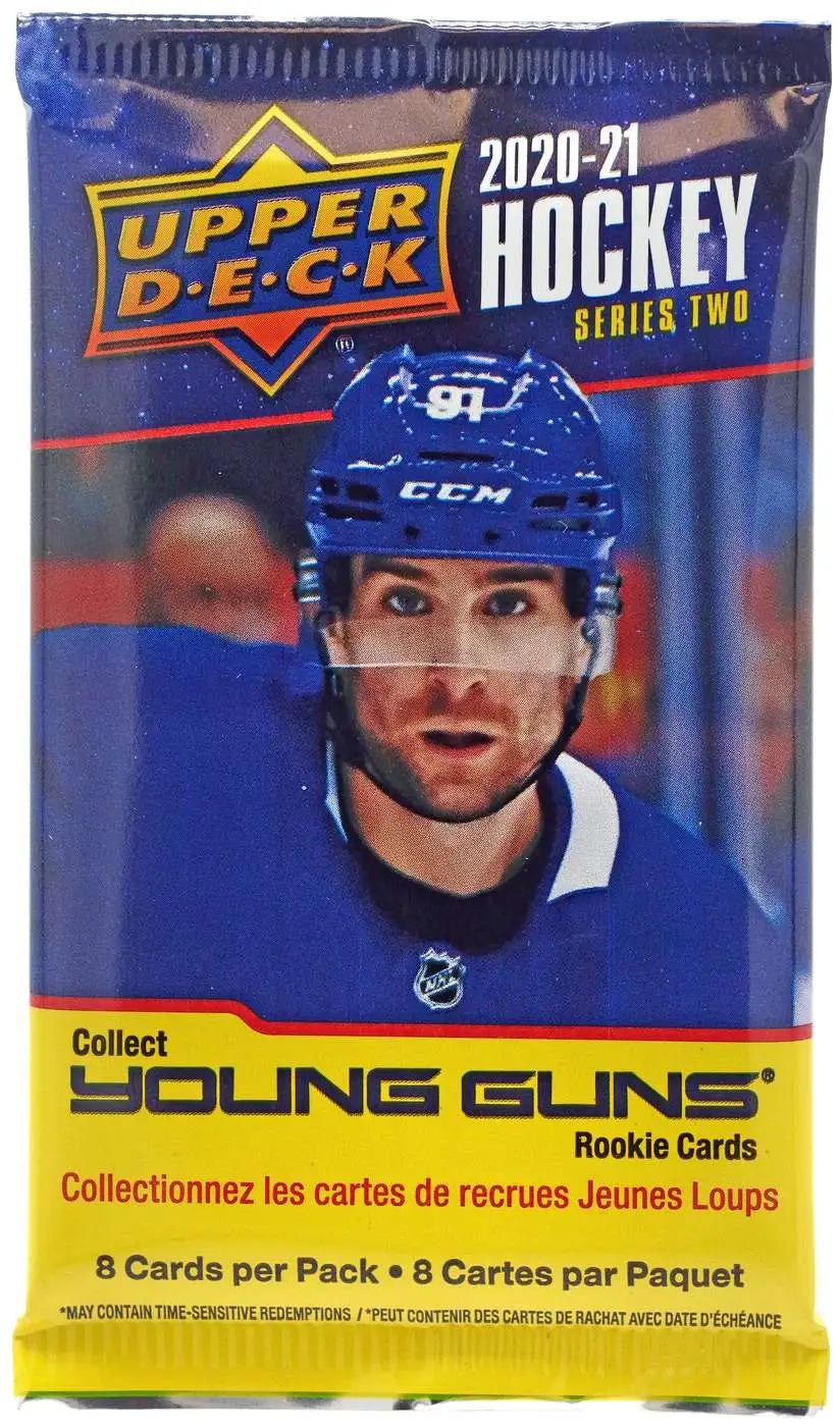 NHL Upper Deck 2020-21 Series 2 Hockey Trading Card RETAIL Pack [8 Cards]
