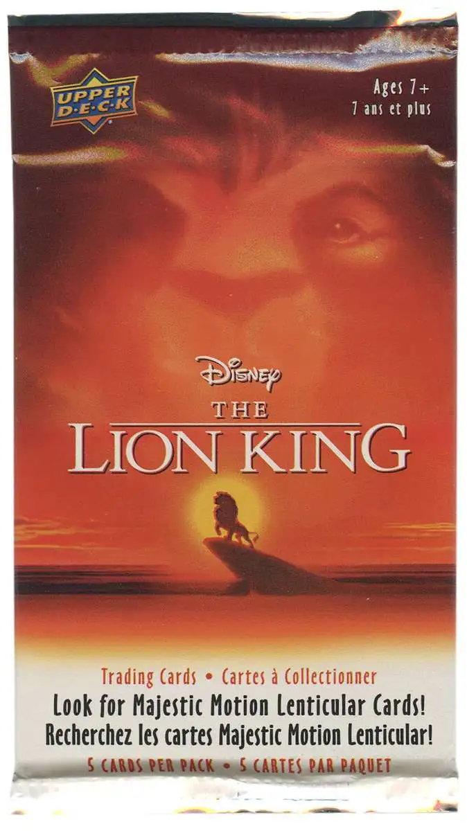 Disney The Lion King Trading Card Pack 5 Cards Upper Deck - ToyWiz