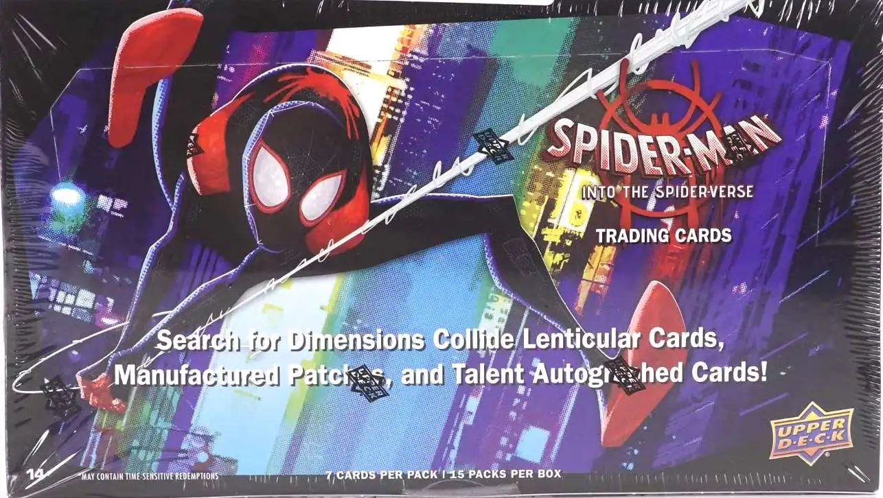 Marvel Spider-Man Into the SpiderVerse Trading Cards Box [15 Packs Per Box, 7 Cards Per Pack]