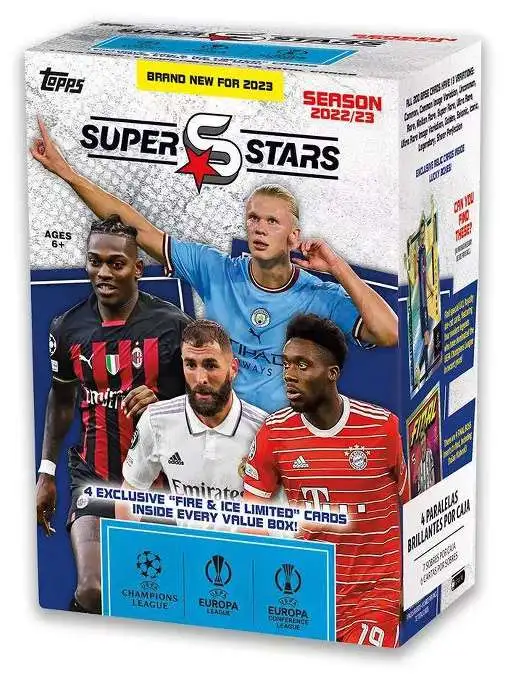 2022/23 Topps UEFA Superstars Soccer 9-Pack Blaster Box