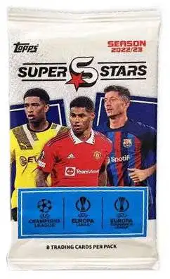 Topps 2023 UEFA Superstars Soccer Trading Card BLASTER Pack [8 Cards]