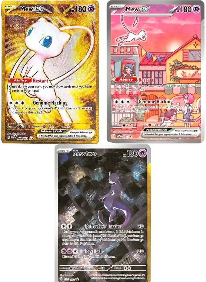 Mew Mewtwo Pokemon Cards, Pokemon Card Mewtwo Metal