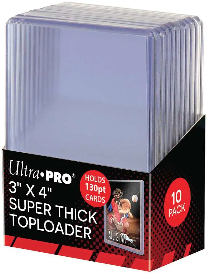 25-Count per Pack 3-Packs Ultra Pro 3 x 4 Super Clear Premium Toploader Card Protector 