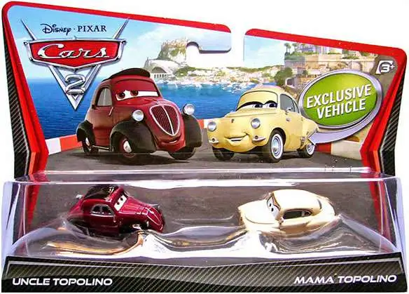 Disney / Pixar Cars Cars 2 Uncle Topolino & Mama Topolino Diecast Car 2-Pack [Damaged Package]