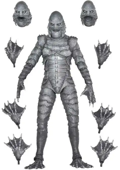NECA Universal Monsters Creature From The Black Lagoon Exclusive Action Figure [Ultimate Version, B&W]