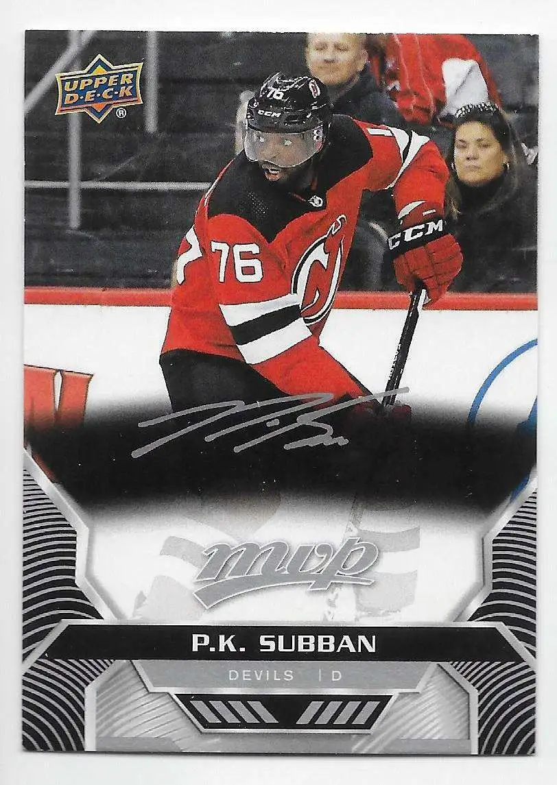 NHL New Jersey Devils 2020-21 MVP Hockey Silver Script Parallel P.K. Subban #150