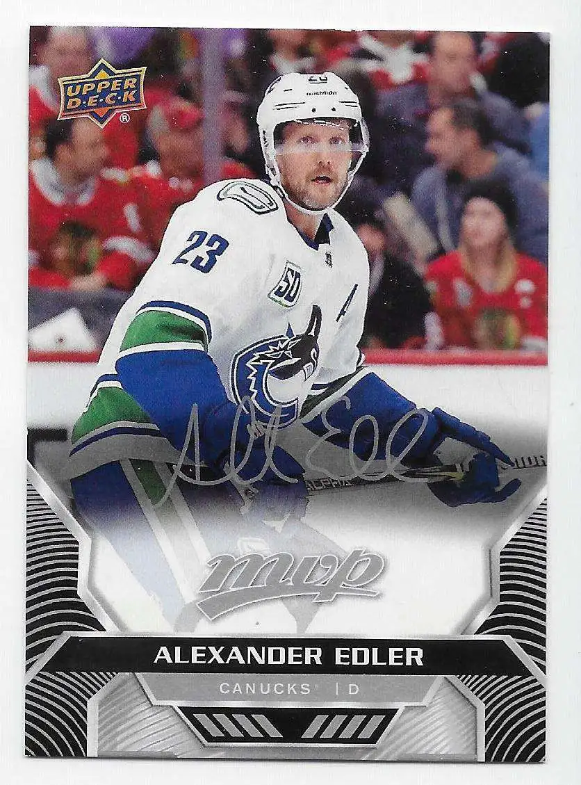 NHL Vancouver Canucks 2020-21 MVP Hockey Silver Script Parallel Alexander Edler #172