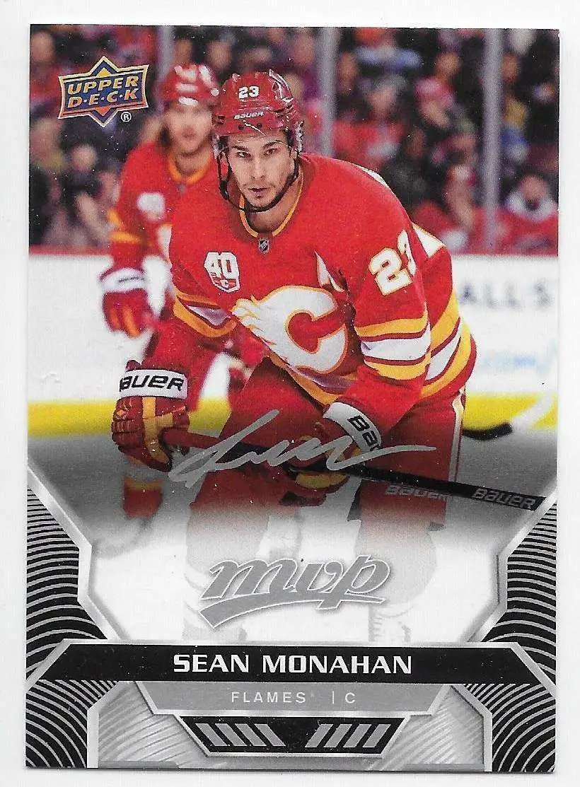 NHL Calgary Flames 2020-21 MVP Hockey Silver Script Parallel Sean Monahan #184