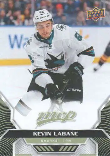 NHL San Jose Sharks 2020-21 MVP Hockey Base Kevin Labanc #187