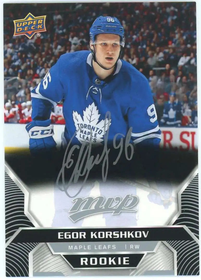 NHL Toronto Maple Leafs 2020-21 MVP Hockey Silver Script Parallel Egor Korshkov #231