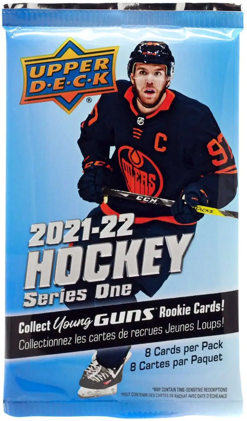 NHL Upper Deck 2021-22 Series One Hockey Trading Card RETAIL Pack [8 Cards]