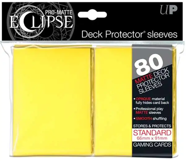 Ultra Pro Card Supplies YUGIOH Deck Protector Sleeves Yellow 60 Count 