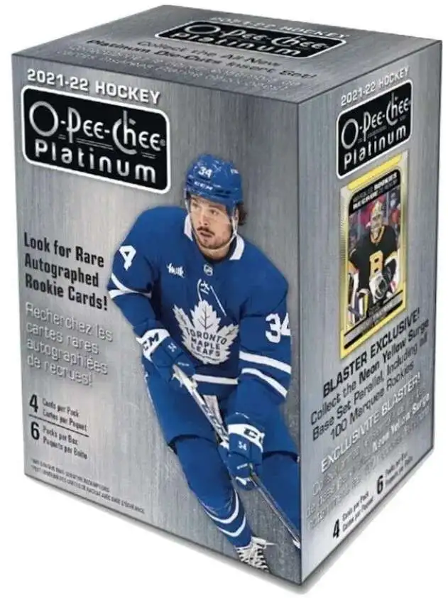 NHL Upper Deck 2021-22 O-Pee-Chee Platinum Hockey Trading Card BLASTER Box [6 Packs]