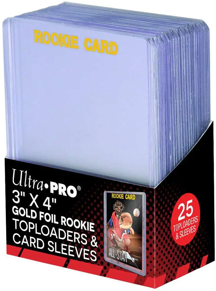 Ultra PRO 3 x 4 Toploader with White Foiled Rookie Card Holder 25 per Pack 