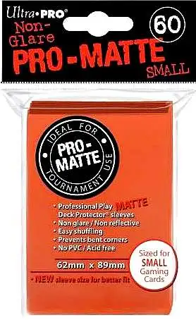 Undersi MINT Ultra Pro Small Card S Pro-Matte Non-Glare Card Sleeves Orange 