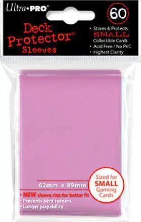 Ultra Pro Pro-Matte Deck Protector for Small Size Cards Pink 60 ct. 