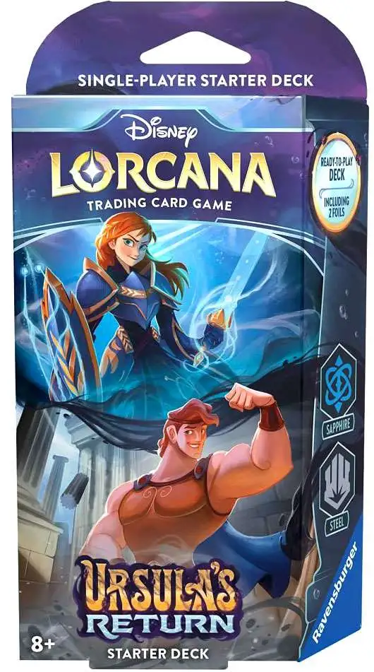 Disney Lorcana Trading Card Game Ursulas Return Sapphire Steel Starter Deck  60 Cards Ravensburger - ToyWiz