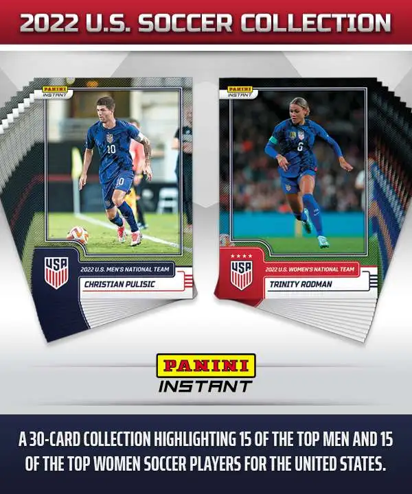 Panini 2022 US Soccer Trading Card Set [30 Cards (5 USMNT & 15 USWNT)]  (Pre-Order ships January)