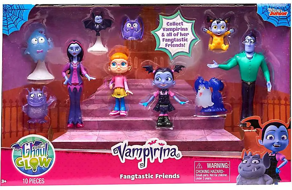 Disney Jr Vampirina Ghoul Glow 3 Inch Figure Vamirina and Wolfie for sale online 