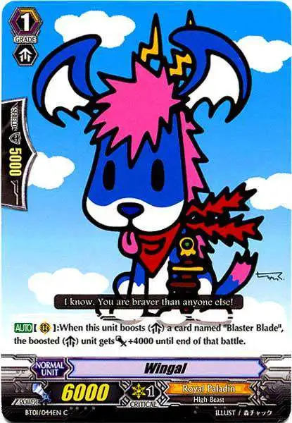 Cardfight Vanguard Descent of the King of Knights Common Wingal BT01-044