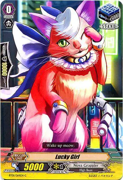 Cardfight Vanguard Descent of the King of Knights Common Lucky Girl BT01-064