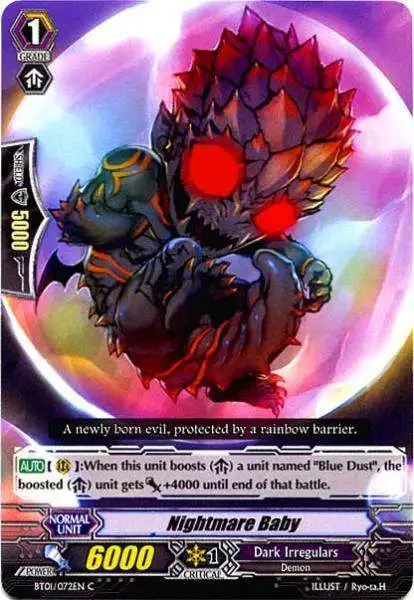 Cardfight Vanguard Descent of the King of Knights Common Nightmare Baby BT01-072