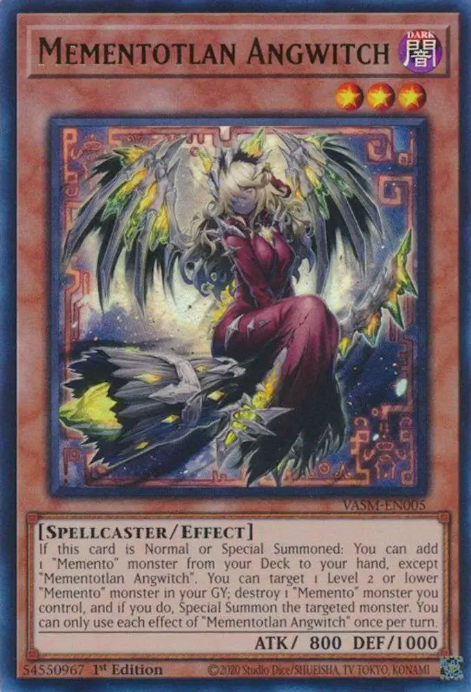 YuGiOh Trading Card Game Valiant Smashers Ultra Rare Mementotlan Angwitch VASM-EN005