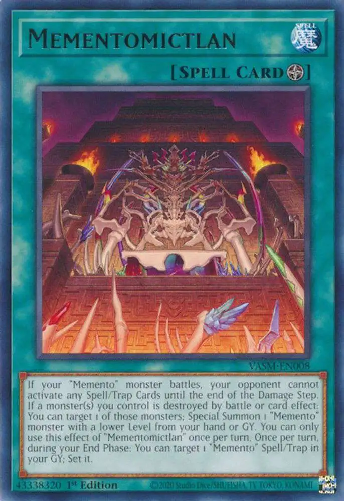 YuGiOh Trading Card Game Valiant Smashers Rare Mementomictlan VASM-EN008