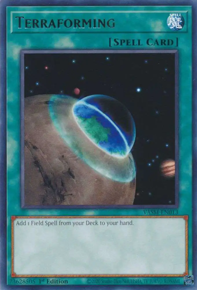 YuGiOh Trading Card Game Valiant Smashers Rare Terraforming VASM-EN013