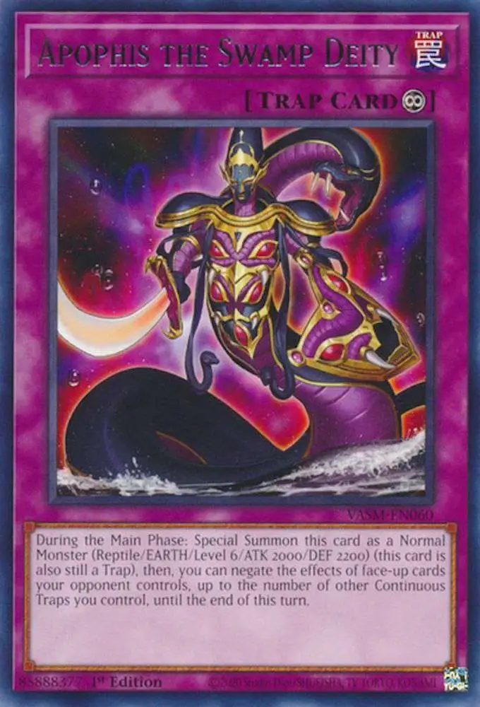 YuGiOh Trading Card Game Valiant Smashers Rare Apophis the Swamp Deity VASM-EN060