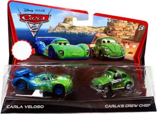 Disney / Pixar Cars Cars 2 Carla Veloso & Carla's Crew Chief Exclusive Diecast Car 2-Pack