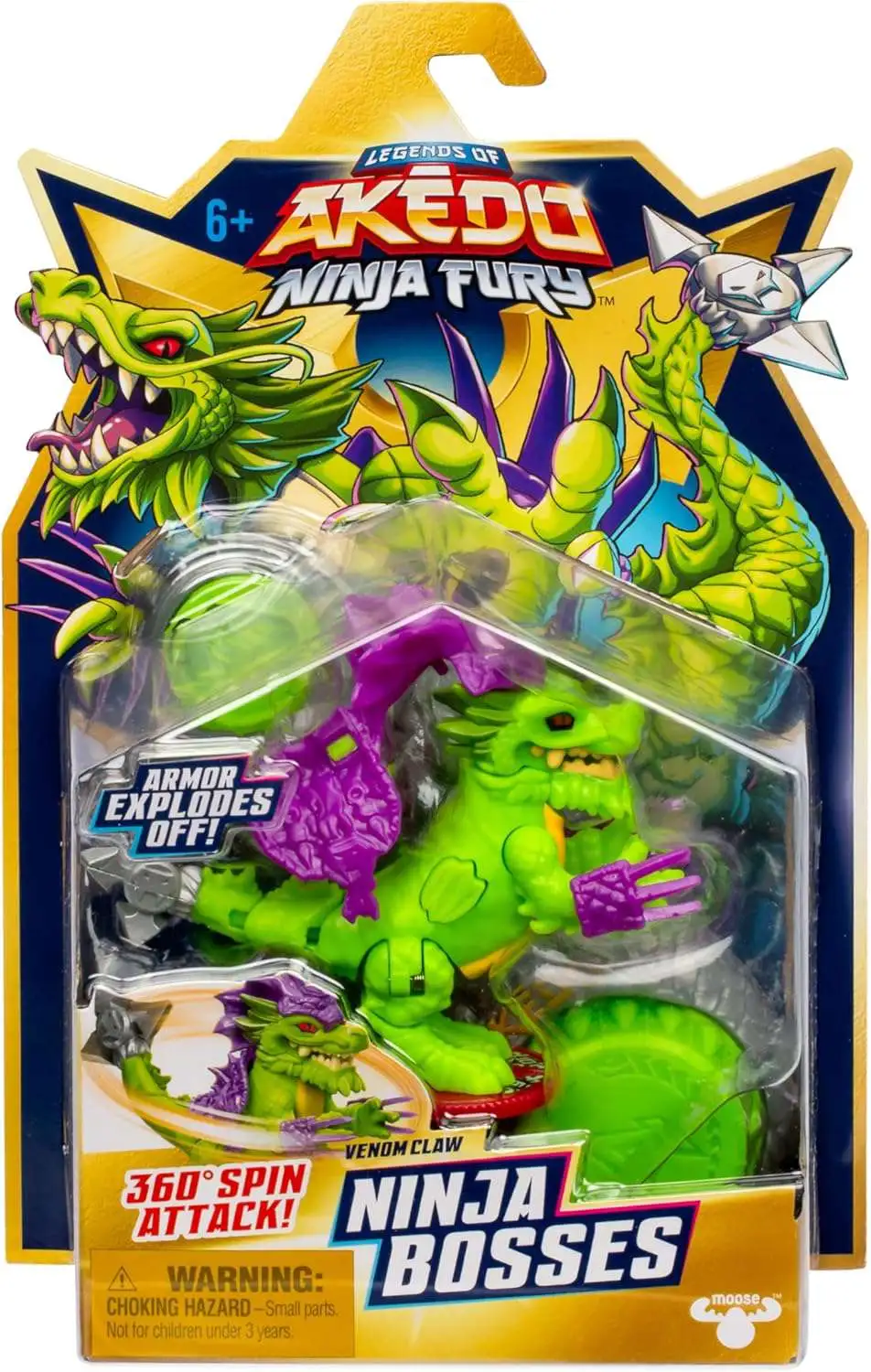 Legends of Akedo Ninja Fury Ninja Bosses Venom Claw 3 Mini