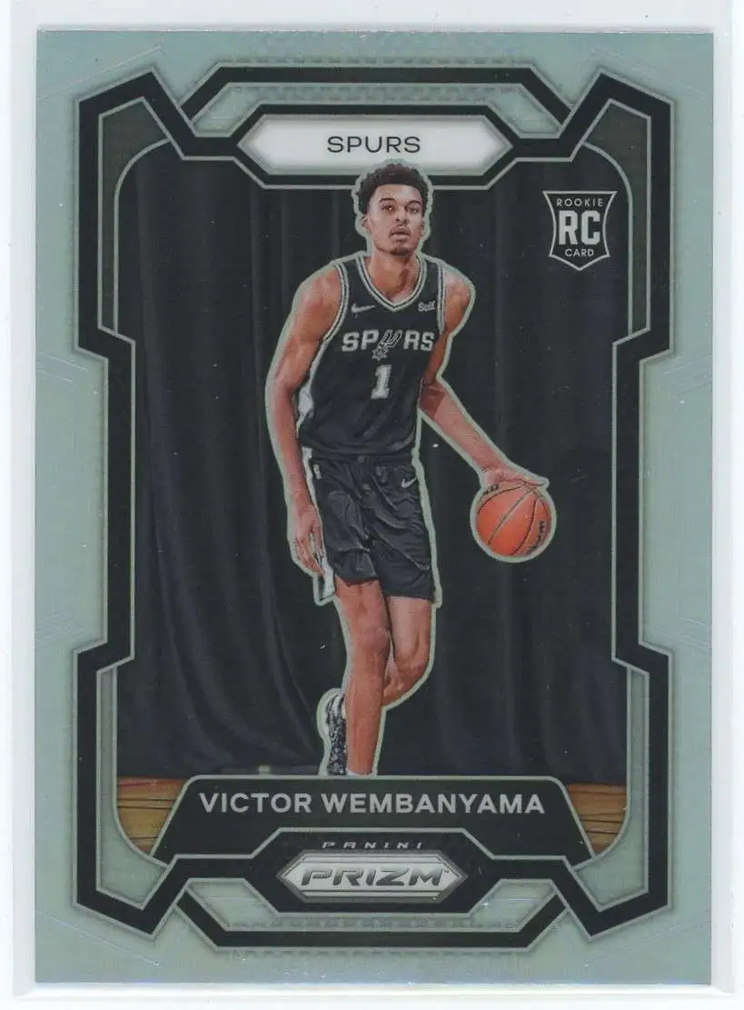 2023 Prizm Draft Picks Basketball Victor Wembanyama Silver Pirzm Variation  SPURS