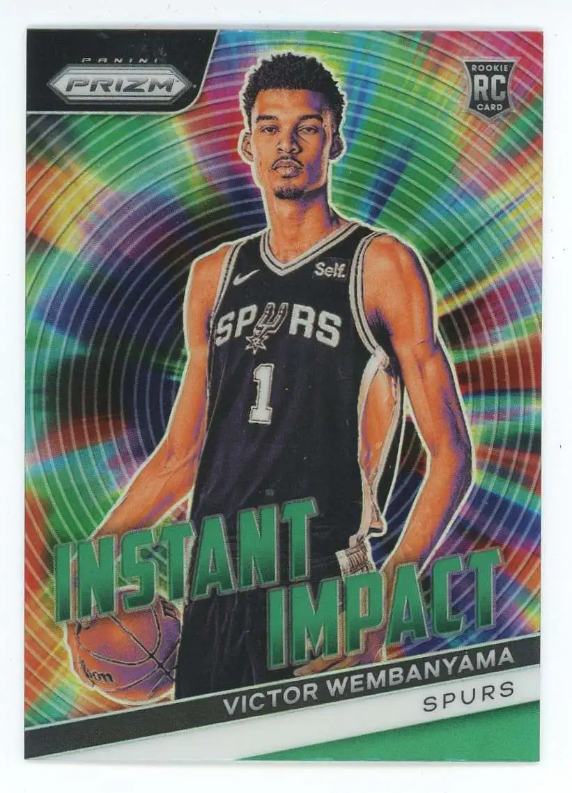 NBA San Antonio Spurs 2023-24 Panini Prizm Green Instant Impact Victor Wembanyama #3 [Rookie]