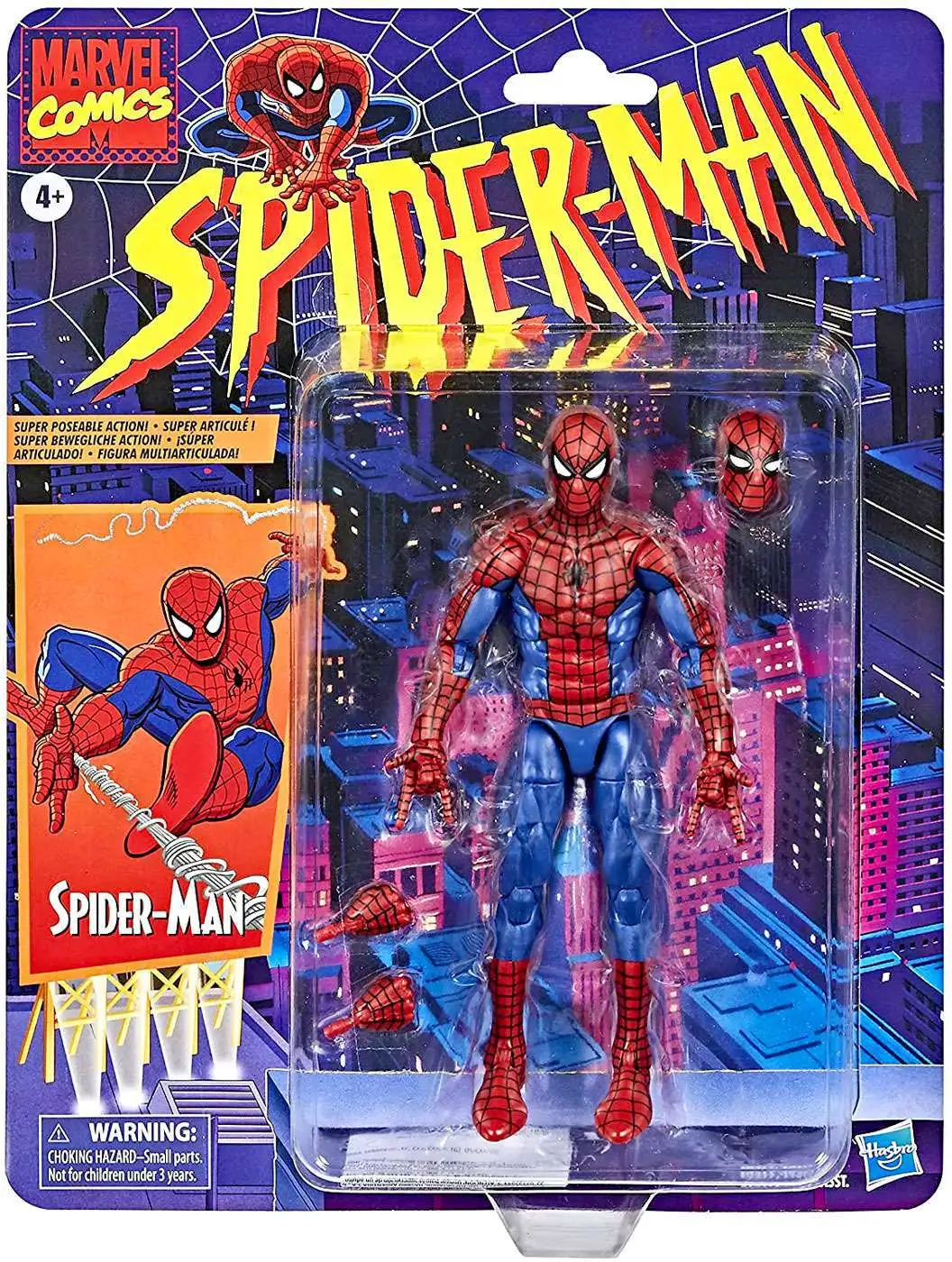 Marvel Spider-Man Marvel Legends Vintage Retro Series Spider-Man 6 Action  Figure Hasbro Toys - ToyWiz